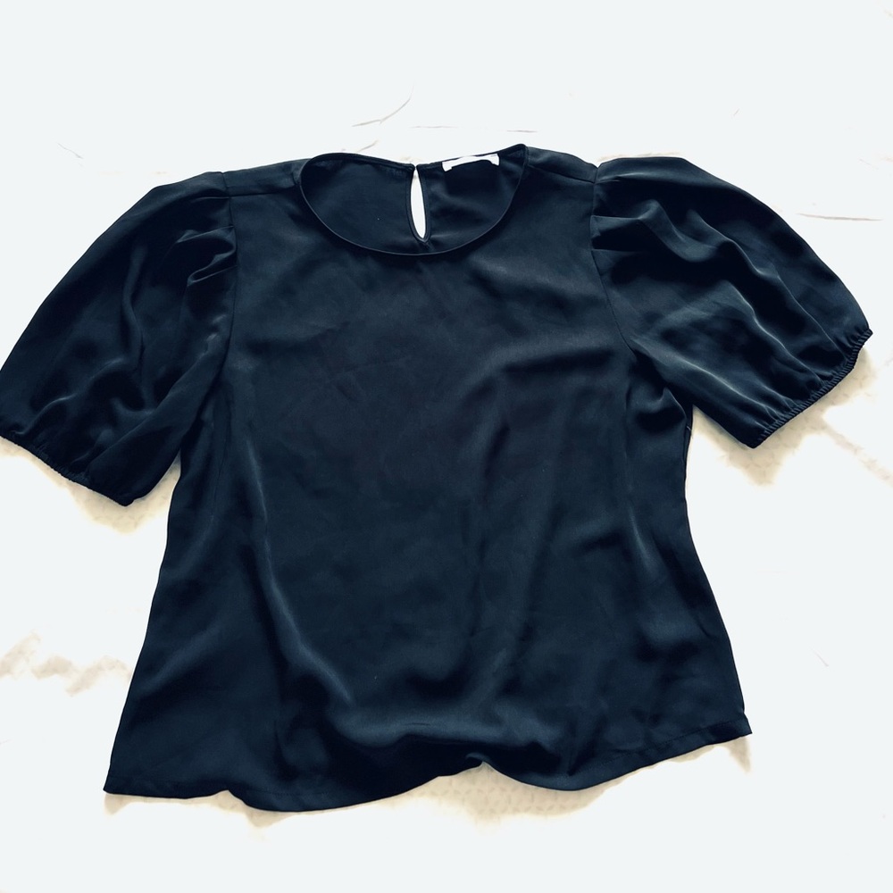Elodie  Sz L Women’s Top Blouse Polyester Black